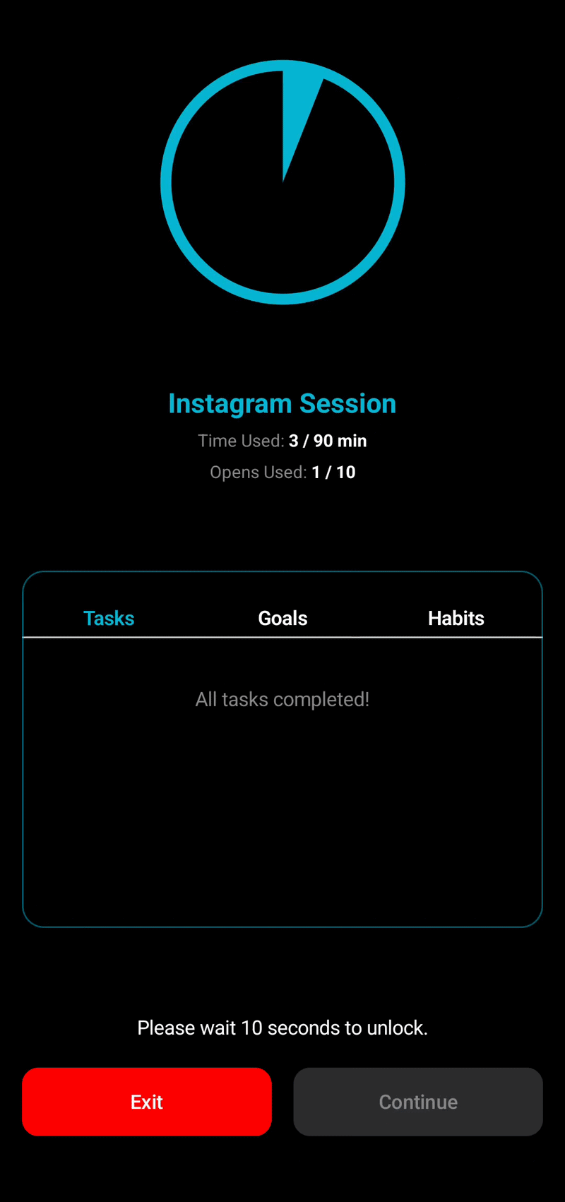 Pre-open Wait Screen